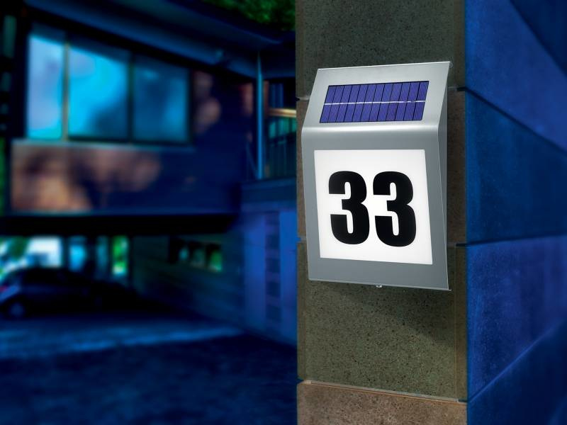 Huisnummer op zonne-energie Style -